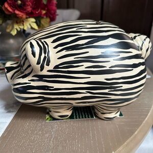 Zebra Pattern Ceramic Piggy Bank